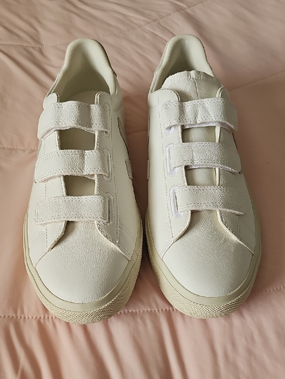 Veja Recife Logo White Low-Top Velcro Sneakers,M11.5